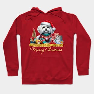 Merry Christmas Maltese Hoodie